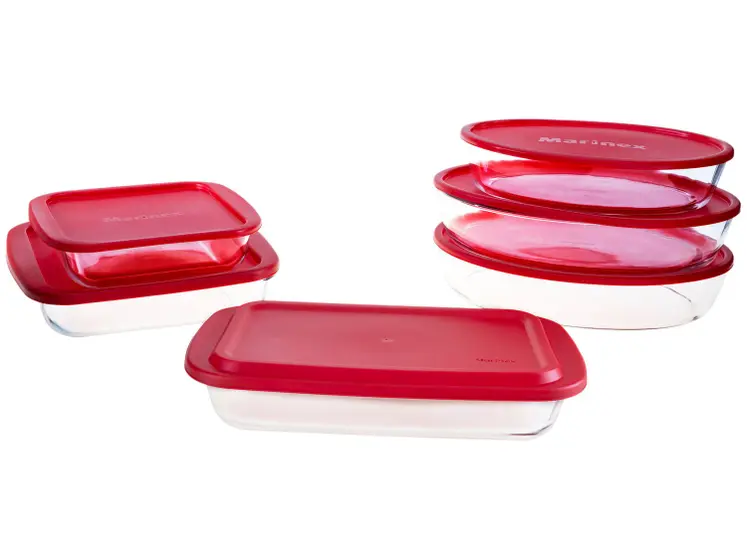 Conjunto de Assadeiras de Vidro Marinex 6 Peças